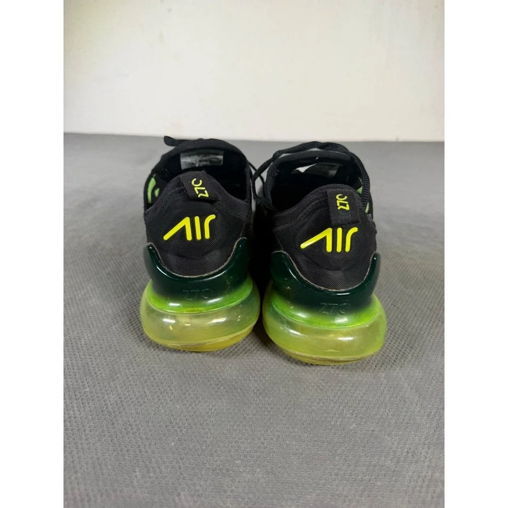 Nike Air Max 270 Black Volt Green Mens Running Shoes AH8050-017 Size 9